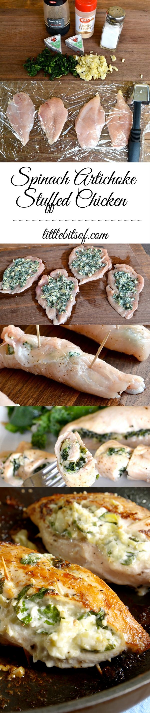 Spinach Artichoke Stuffed Chicken