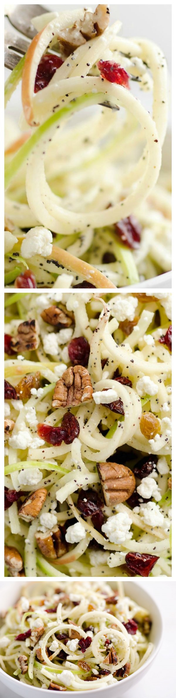 Spiralized Apple Cranberry Salad