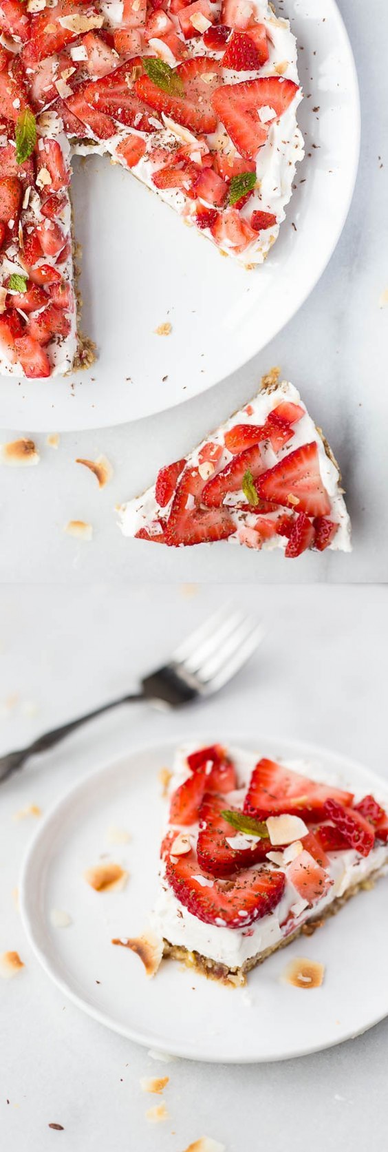 Strawberry Coconut Cream Pie (Vegan