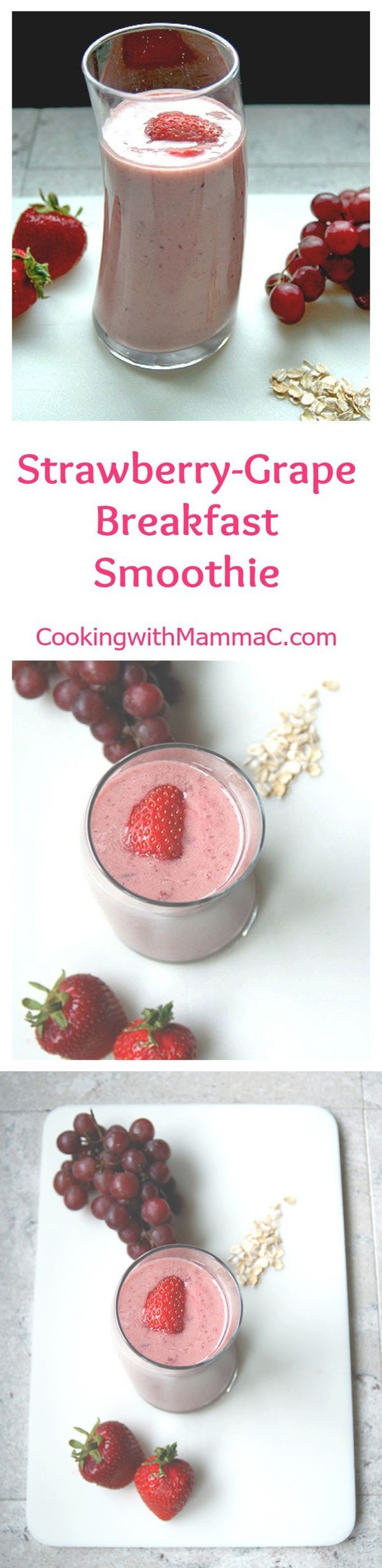 Strawberry-Grape Breakfast Smoothie