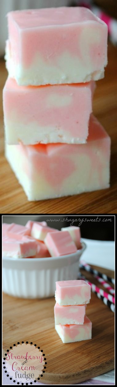 Strawberry Swirl Fudge