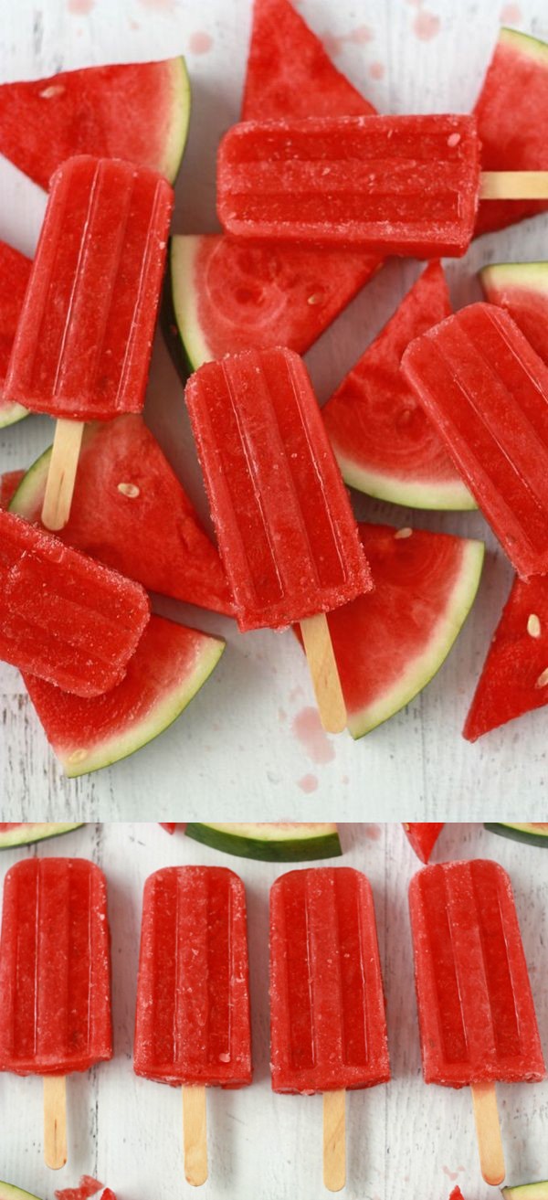 Strawberry Watermelon Popsicles