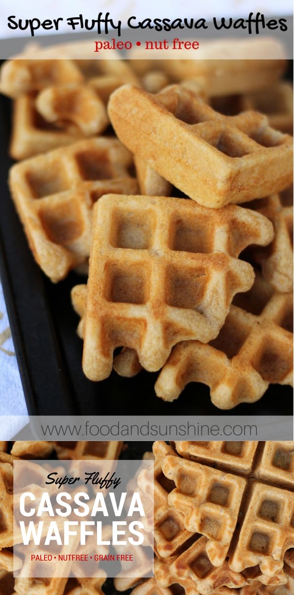 Super Fluffy Cassava Waffles (Paleo, AIP with egg re-intro, nut free