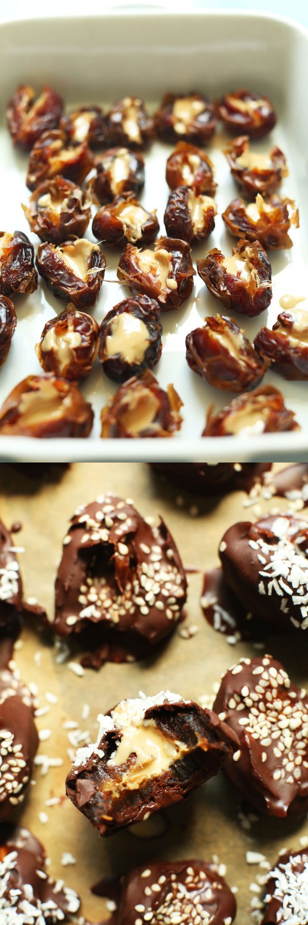 Tahini Stuffed Dates (aka Tahini Bombs!