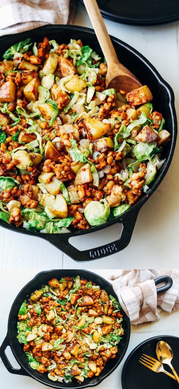 Tempeh Hash with Brussels Sprouts