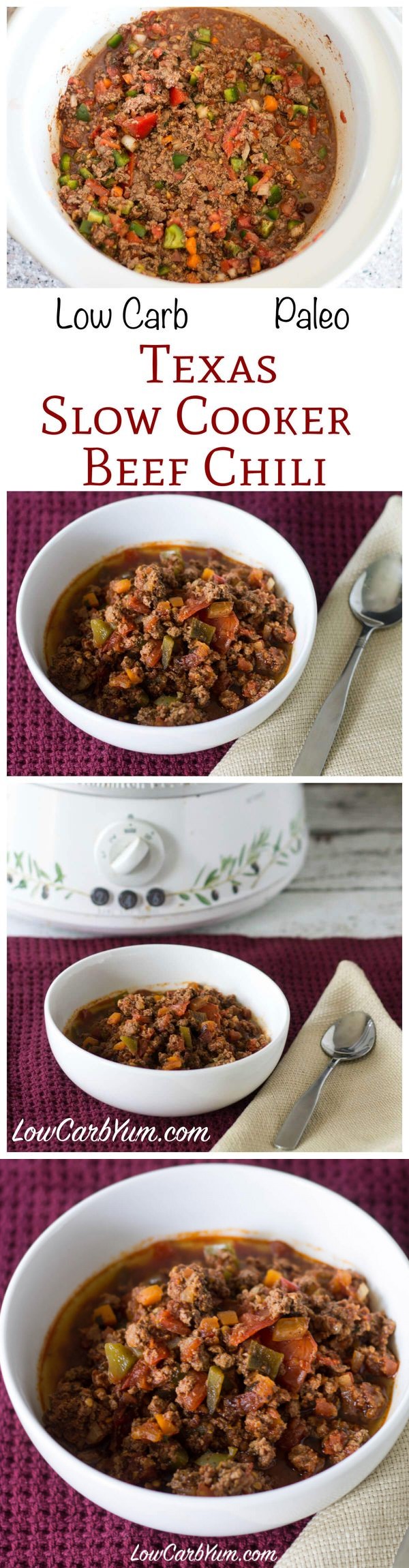 Texas Slow Cooker Beef Chili - Down South Paleo Review