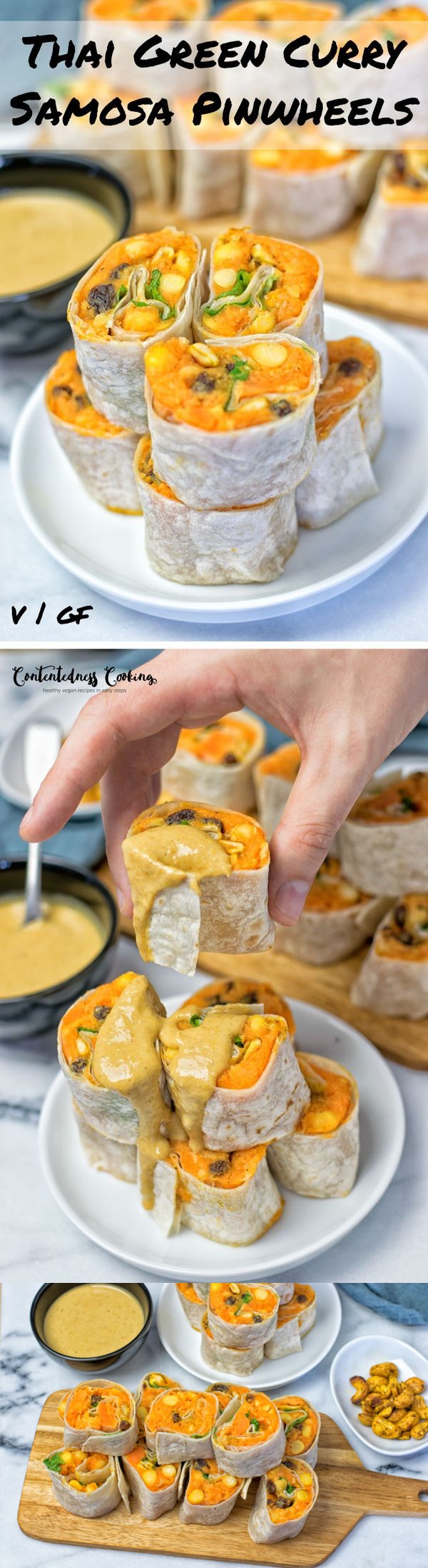 Thai Green Curry Samosa Pinwheels