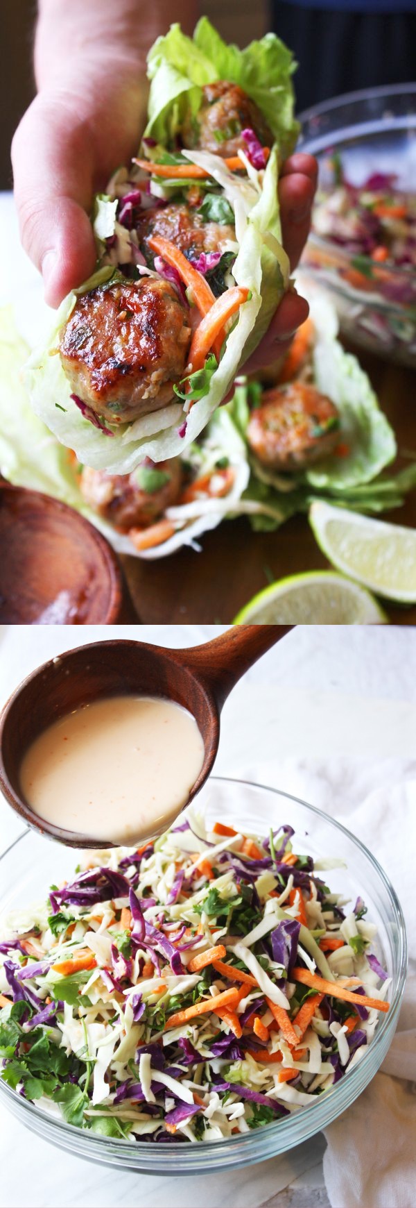 Thai Meatball Lettuce Wraps