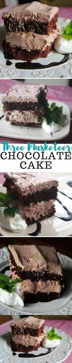 Three Musketeer Chocolate Cake