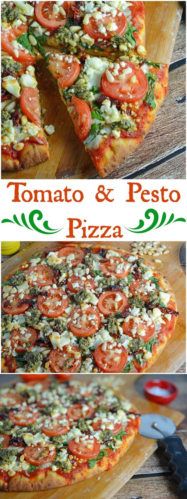 Tomato and Pesto Pizza