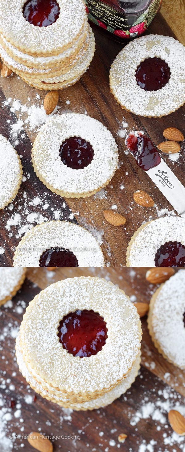 Traditional Raspberry Linzer Cookies