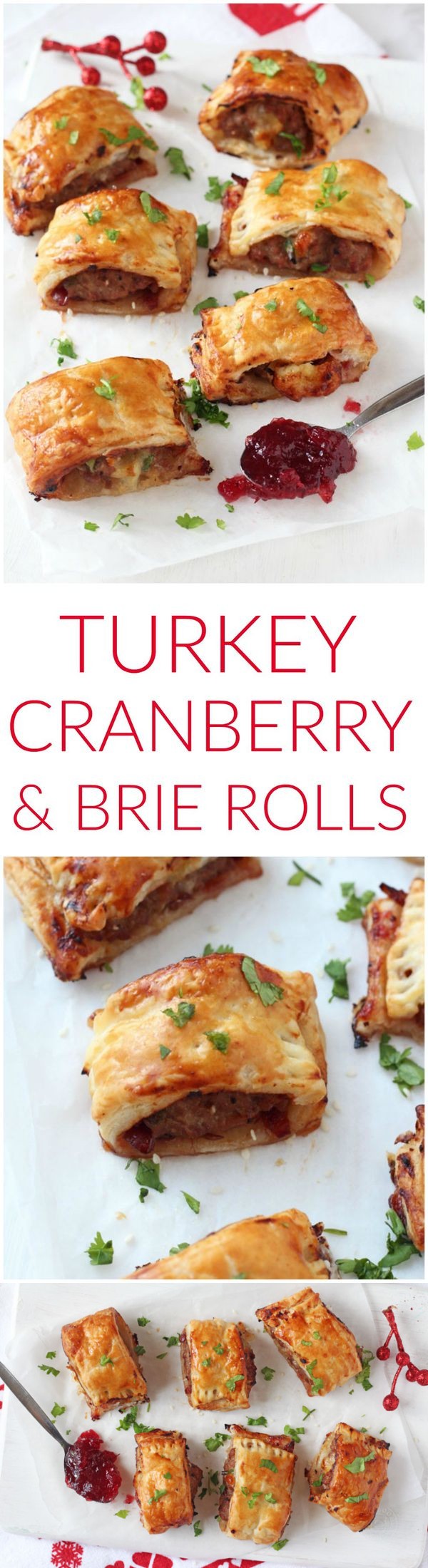 Turkey, Cranberry & Brie Rolls
