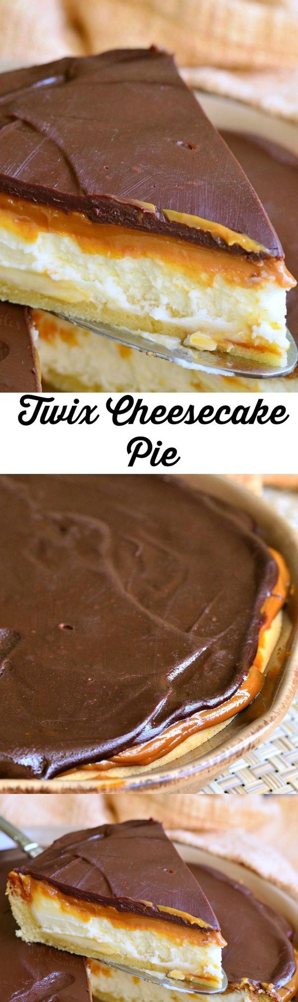 Twix Cheesecake Pie