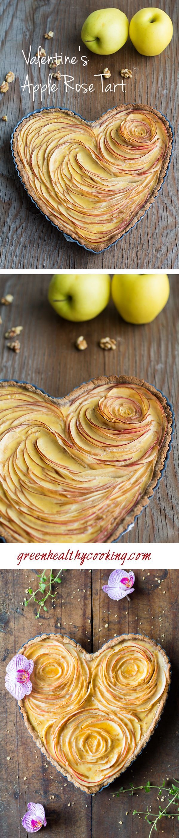 Valentine's Apple Rose Tart