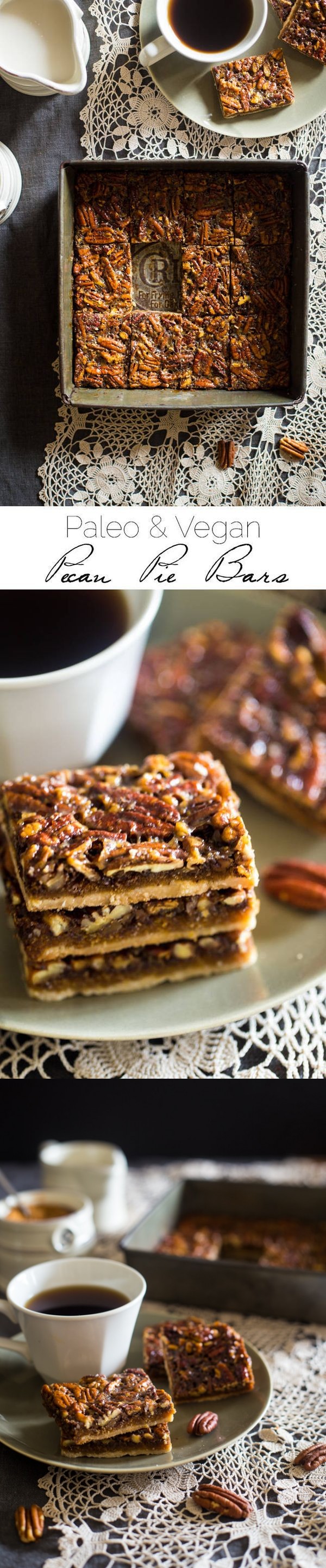 Vegan and Paleo Pecan Pie Bars (6 Ingredients