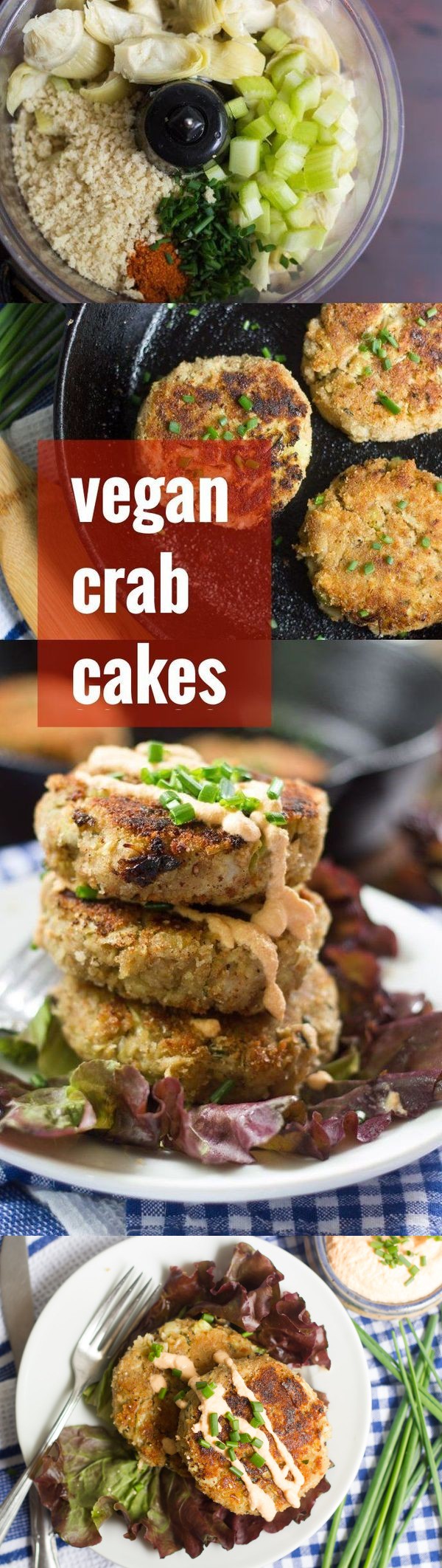 Vegan Crab Cakees with Sriracha Aioli