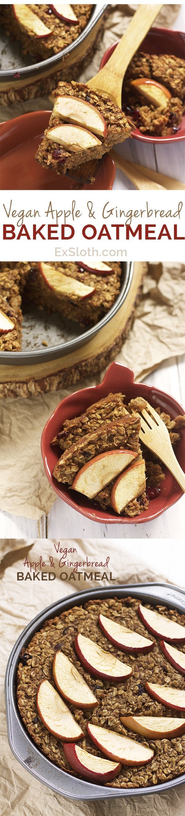 Vegan Gingerbread Baked Oatmeal