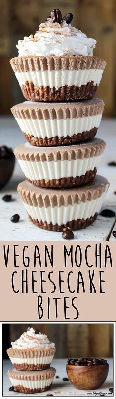 Vegan Mocha Cheesecake Bites