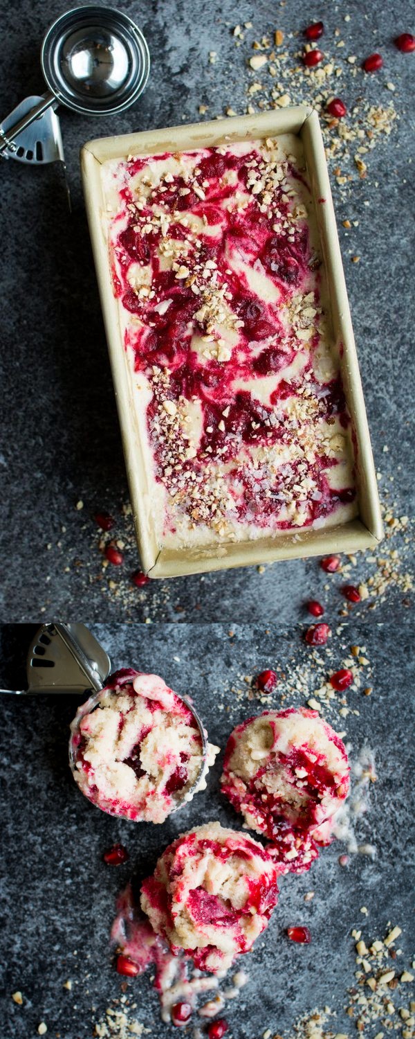 Vegan Spiced Cranberry Swirl Nice Cream