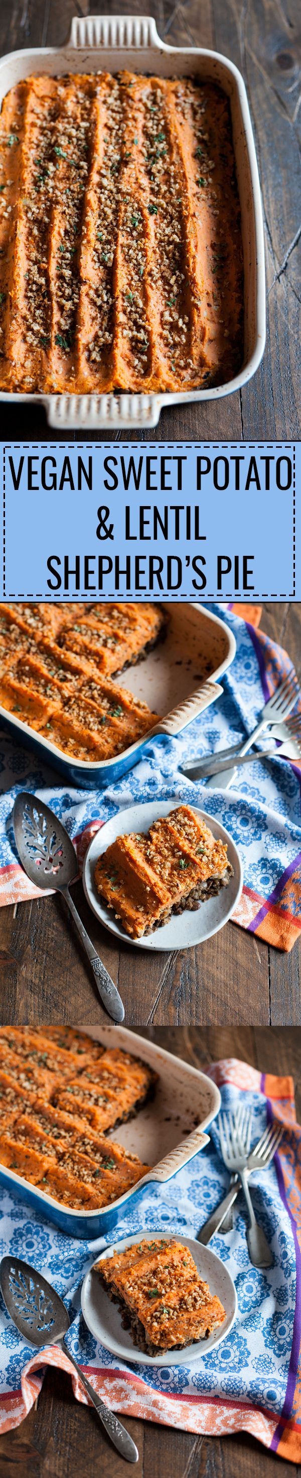 Vegan Sweet Potato and Lentil Shepherd's Pie