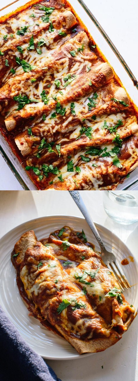 Veggie Black Bean Enchiladas