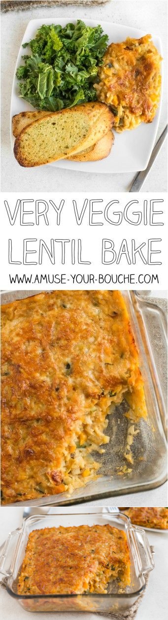 Very veggie lentil bake