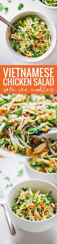 Vietnamese Chicken Salad with Rice Noodles