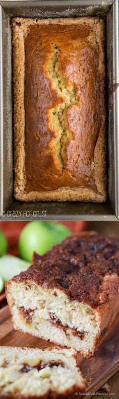Warm Apple Pie Bread with Cinnamon