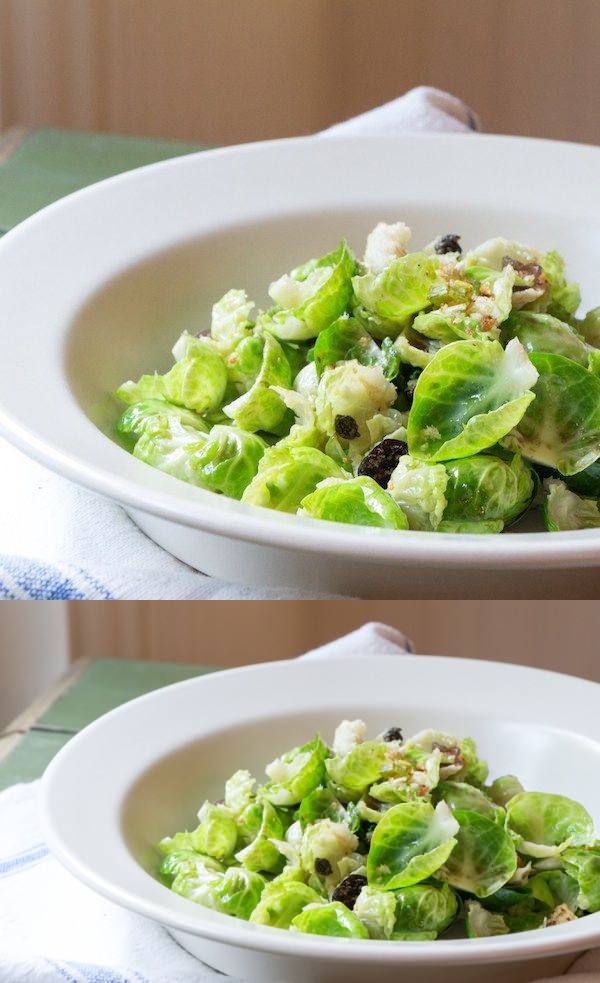 Warm Brussels Sprouts Salad with Caramelized Onions