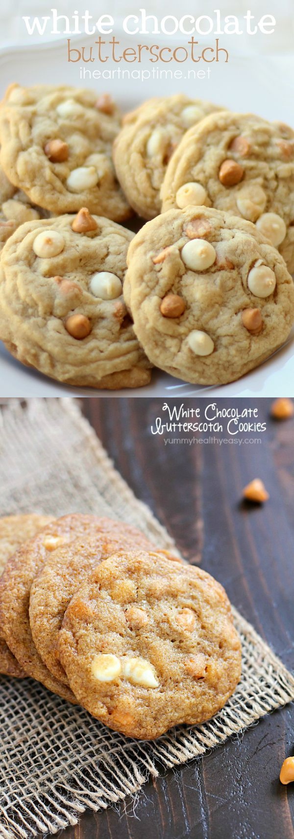 White Chocolate Butterscotch Cookies