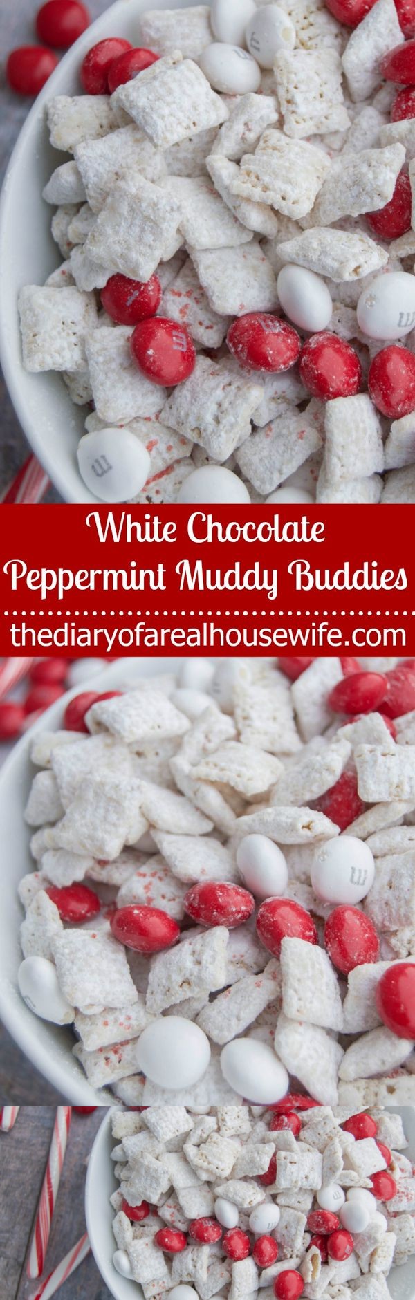 White Chocolate Peppermint Muddy Buddies