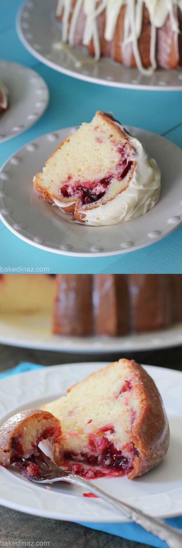 White Chocolate Raspberry Bundt Cake