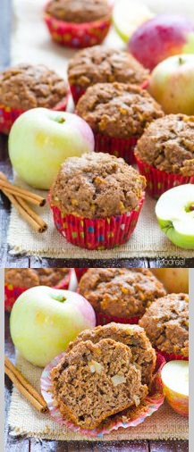 Whole Wheat Apple Spice Muffins