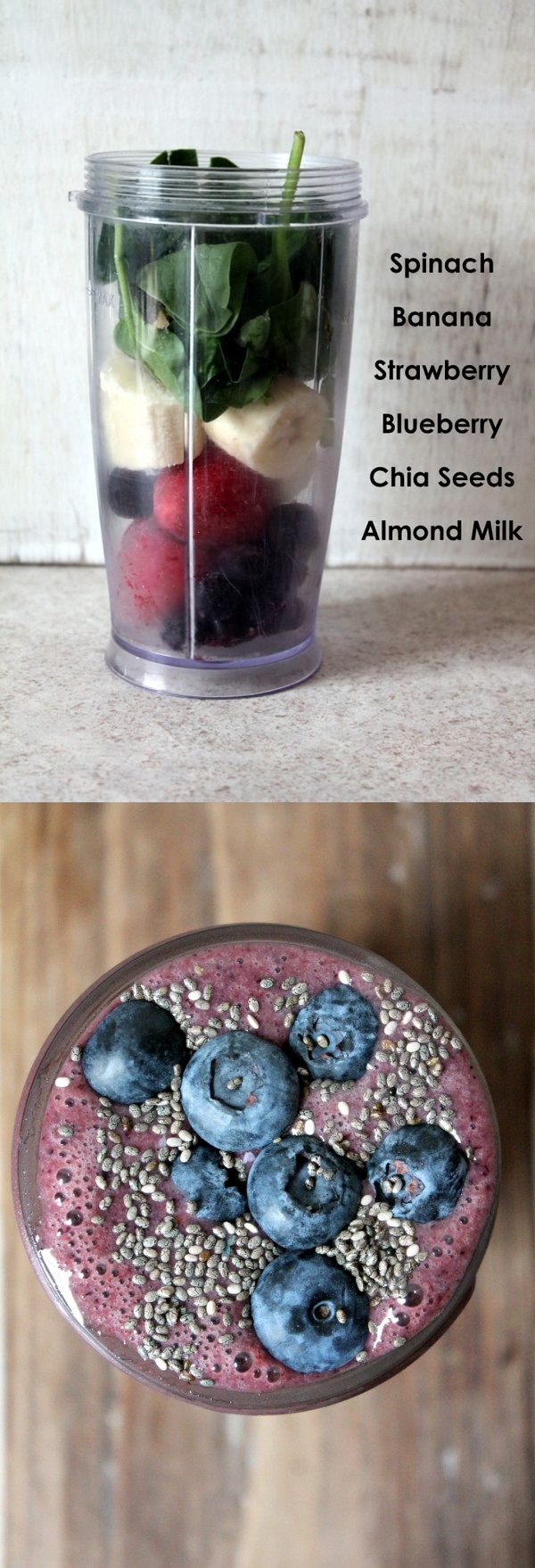 Wild Blueberry Banana Spinach Power Smoothie