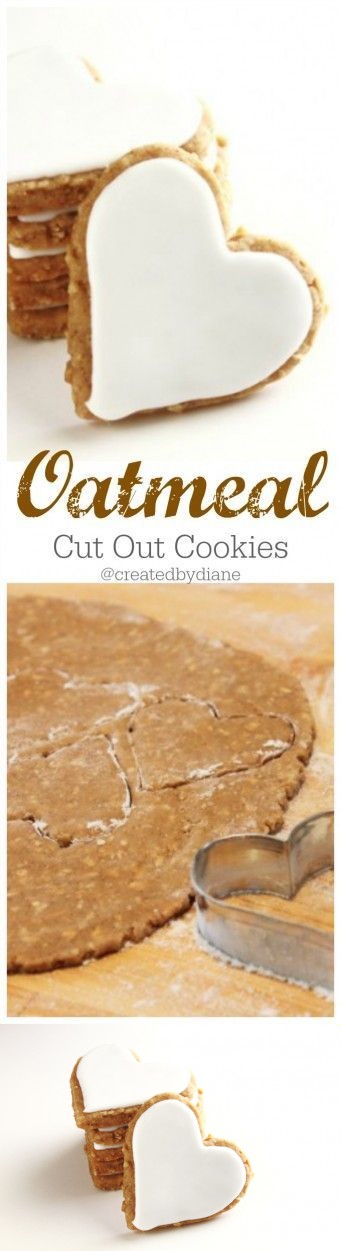 Iced Oatmeal Cut Out Cookies