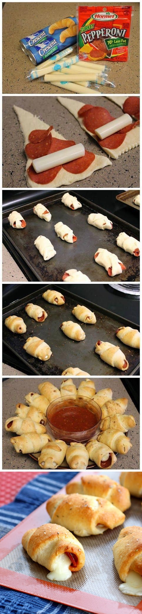 Pepperoni Cheese Stick Roll Ups