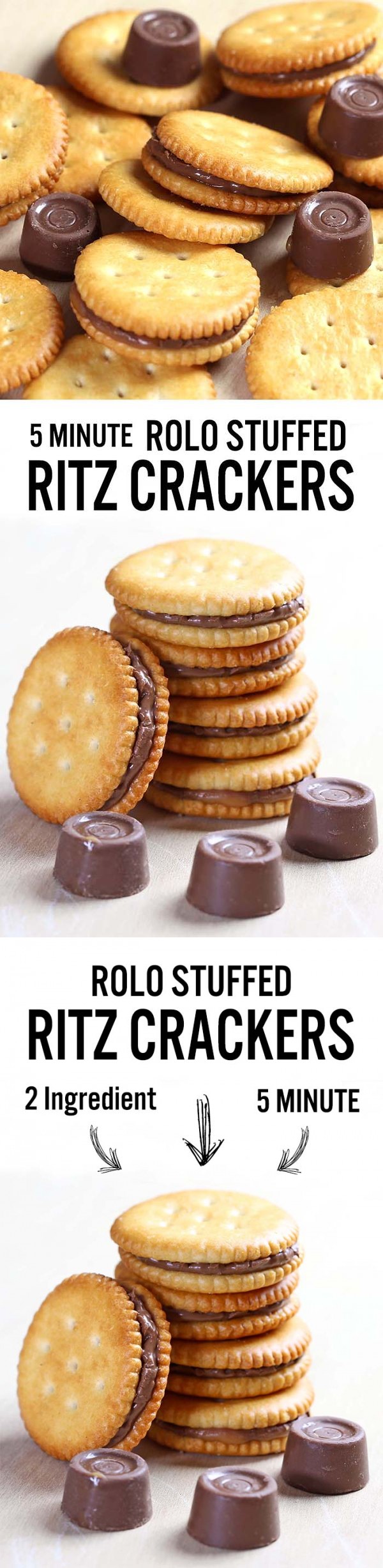 Rolo Stuffed Ritz Crackers