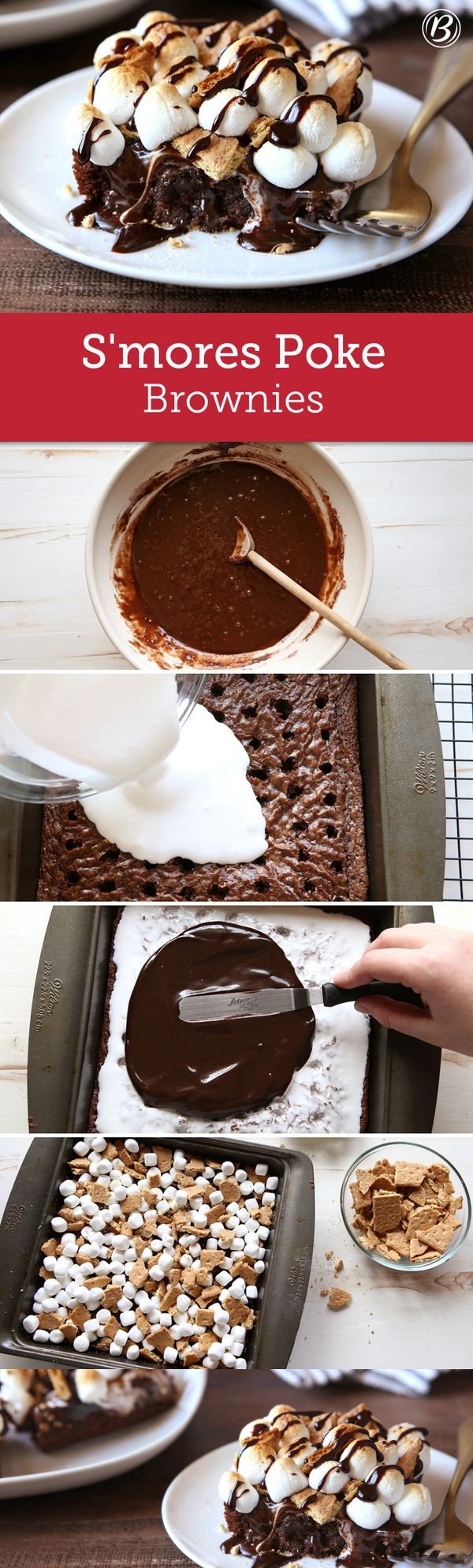 S’mores Poke Brownies