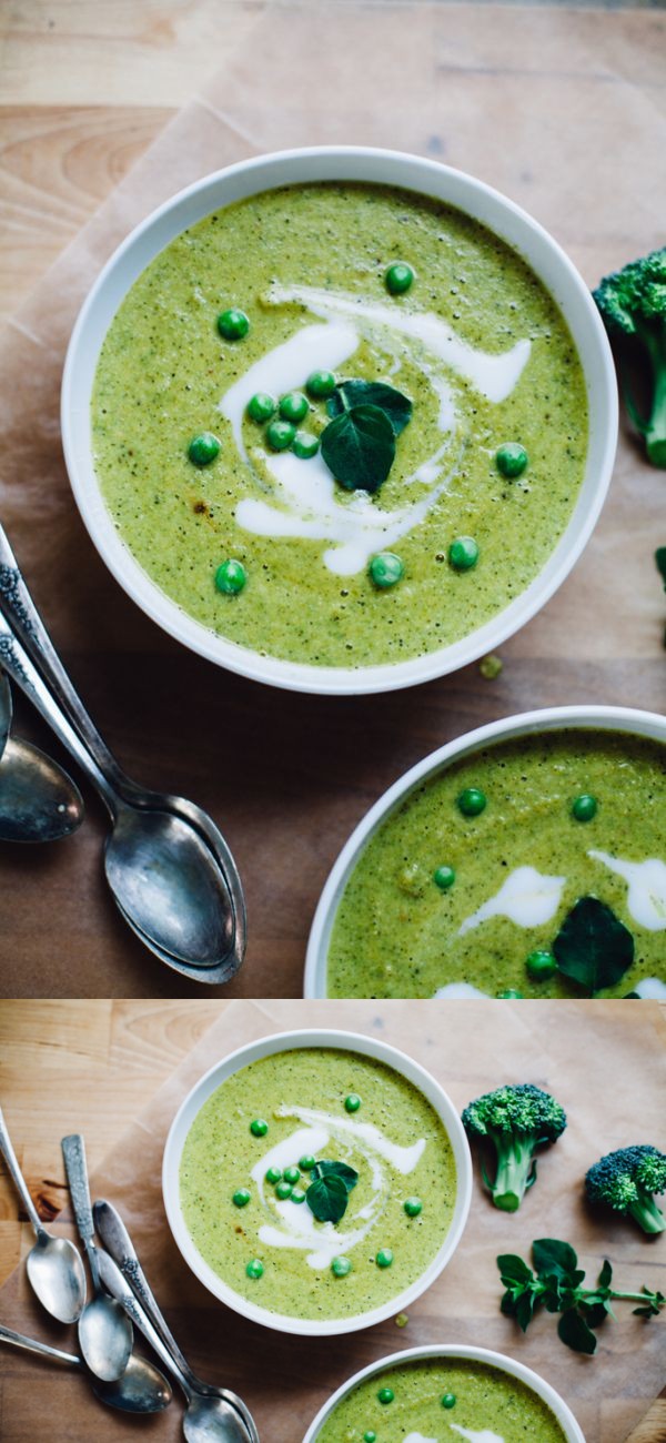 Spring Pea & Broccoli Soup (Vegan, Gluten Free