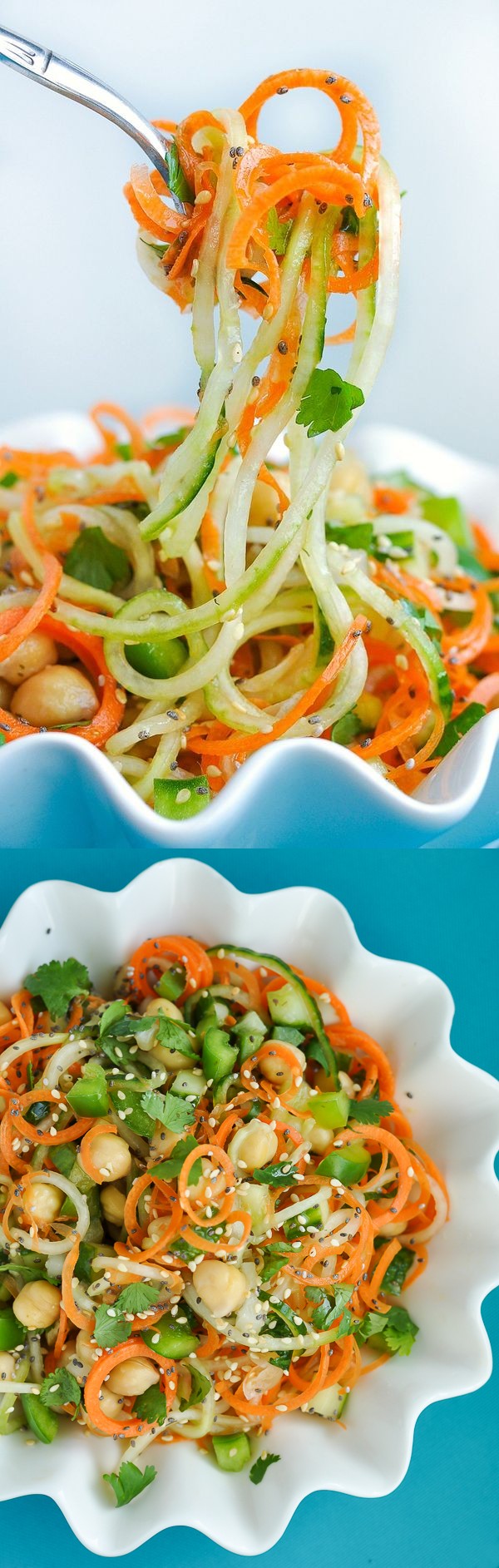 Sweet and Sour Thai Carrot and Cucumber Noodle Salad