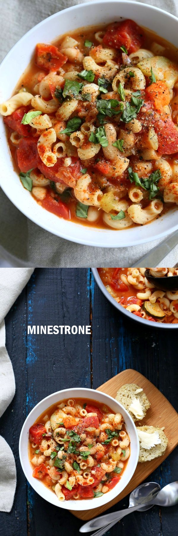 Vegan Minestrone - Veggies Pasta & White Bean Soup