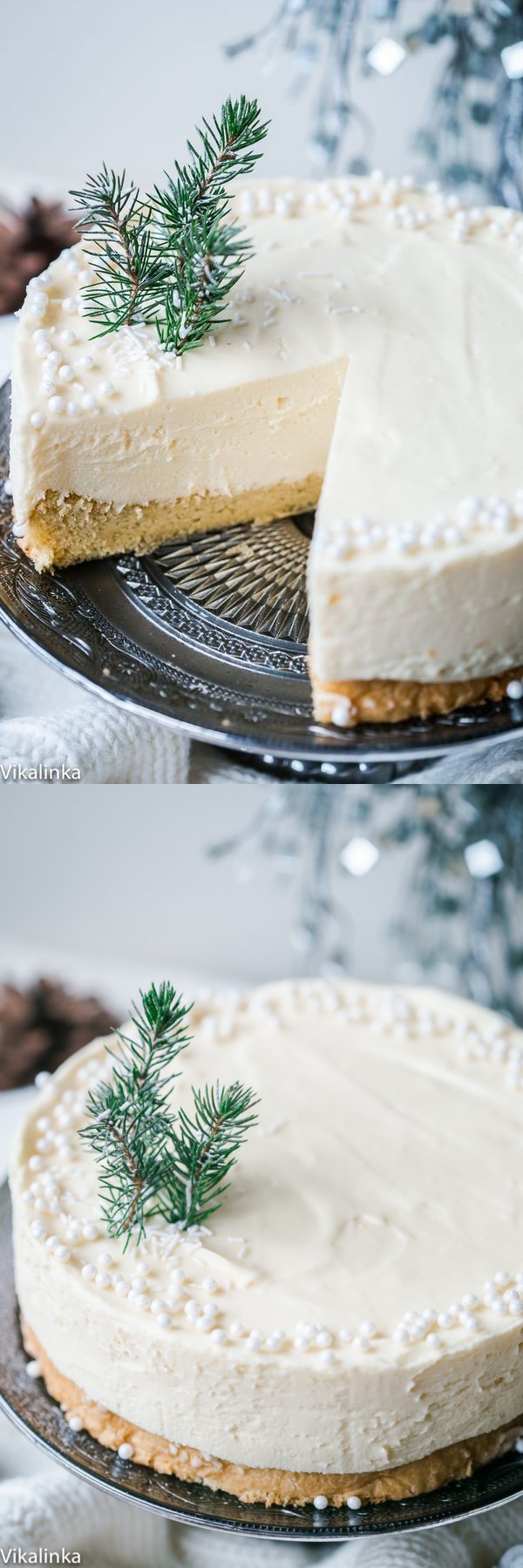 White Christmas Truffle Cake