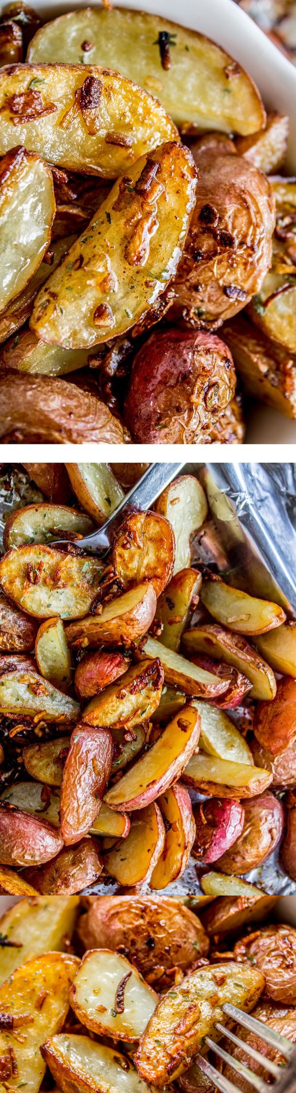 3 Ingredient Roasted Potatoes with Crunchy Onions