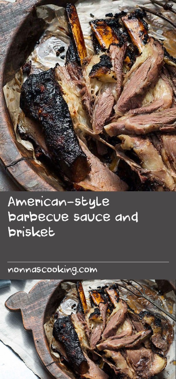 American-style barbecue sauce and brisket