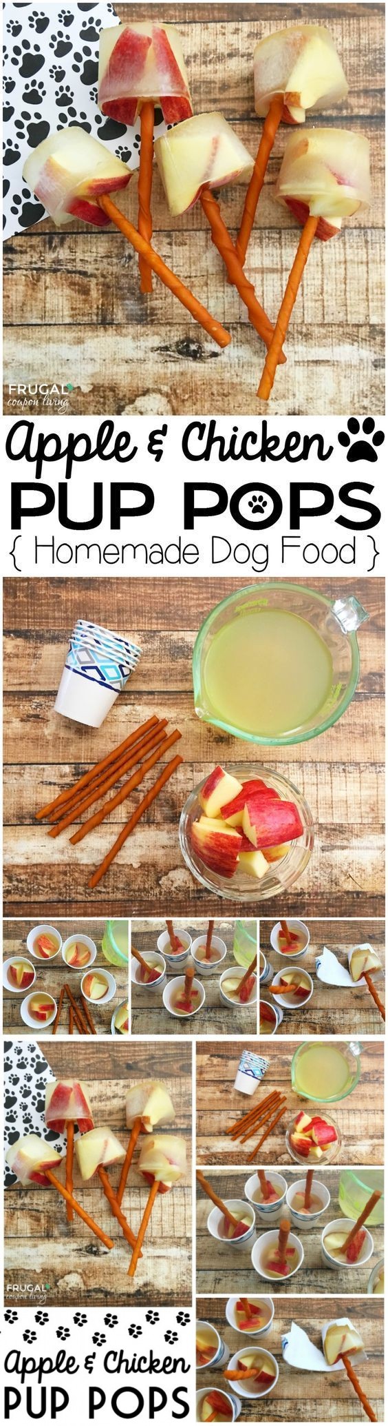 Apple & Chicken Pup Pops | Homemade Dog Food