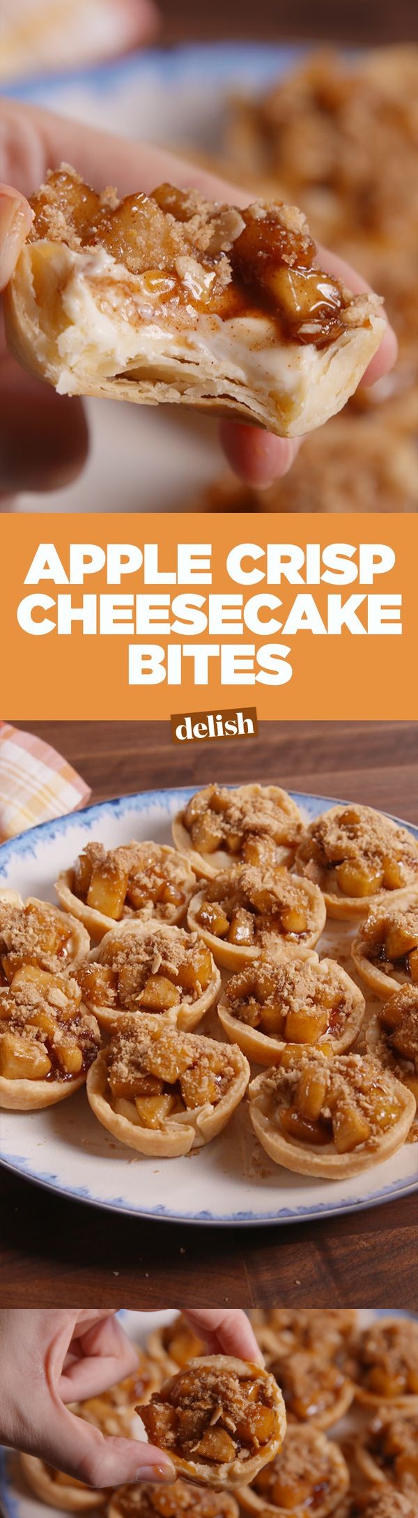 Apple Crisp Cheesecake Bites