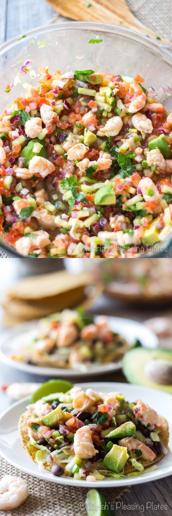 Avocado Shrimp Ceviche Tostadas