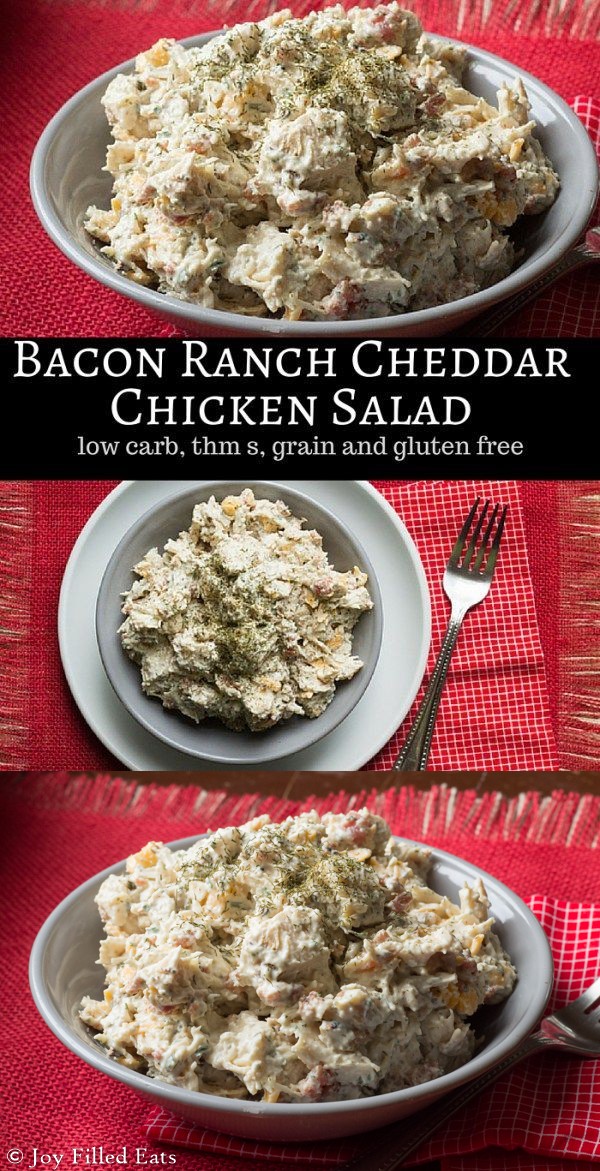 Bacon Ranch Cheddar Chicken Salad – Low Carb