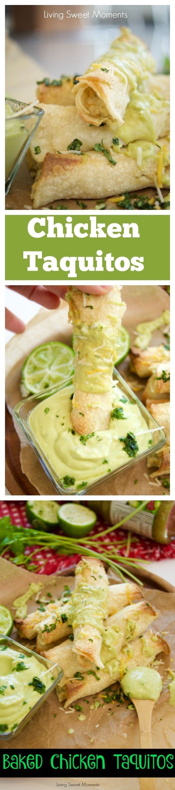 Baked Chicken Taquitos