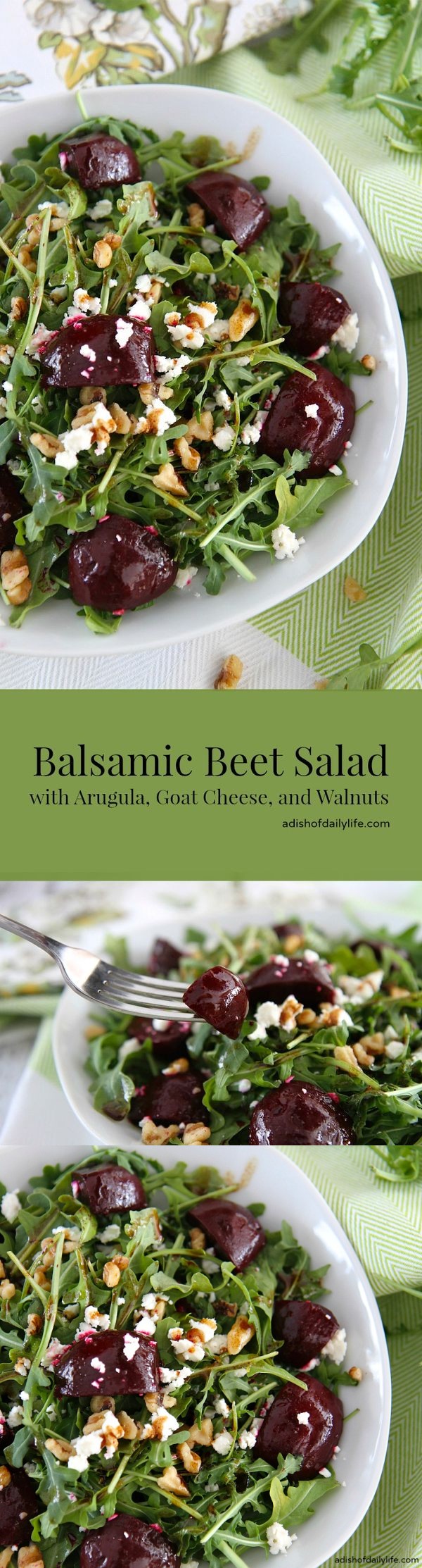 Balsamic Beet Salad with Arugula and Goat Cheese